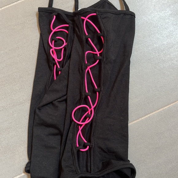 NEVER WORN. Emma and Sam size Large bodysuit. Stretchy neon pink cords each side - Picture 2 of 3
